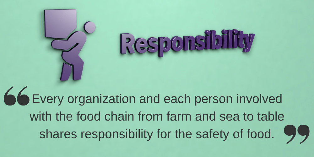 share the responsibility for the safety of food